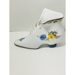 LIMOGES Vintage porcelain Shoe vase Victorian decor